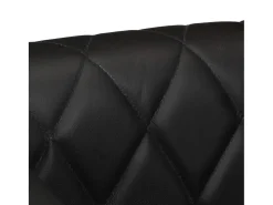 Poltrona couro de cabra genuíno preto