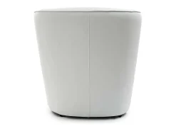 Poltrona Dabbiat, Poltrona de sala de estar, 100% Fabricado na Itália, Poltrona relaxante em couro ecológico, 70x60h74 cm, Branco