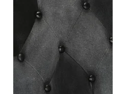 Poltrona de apoio couro genuíno preto e cinzento