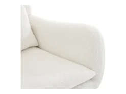 Poltrona de balanço - com banquinho - Veludo - Branco