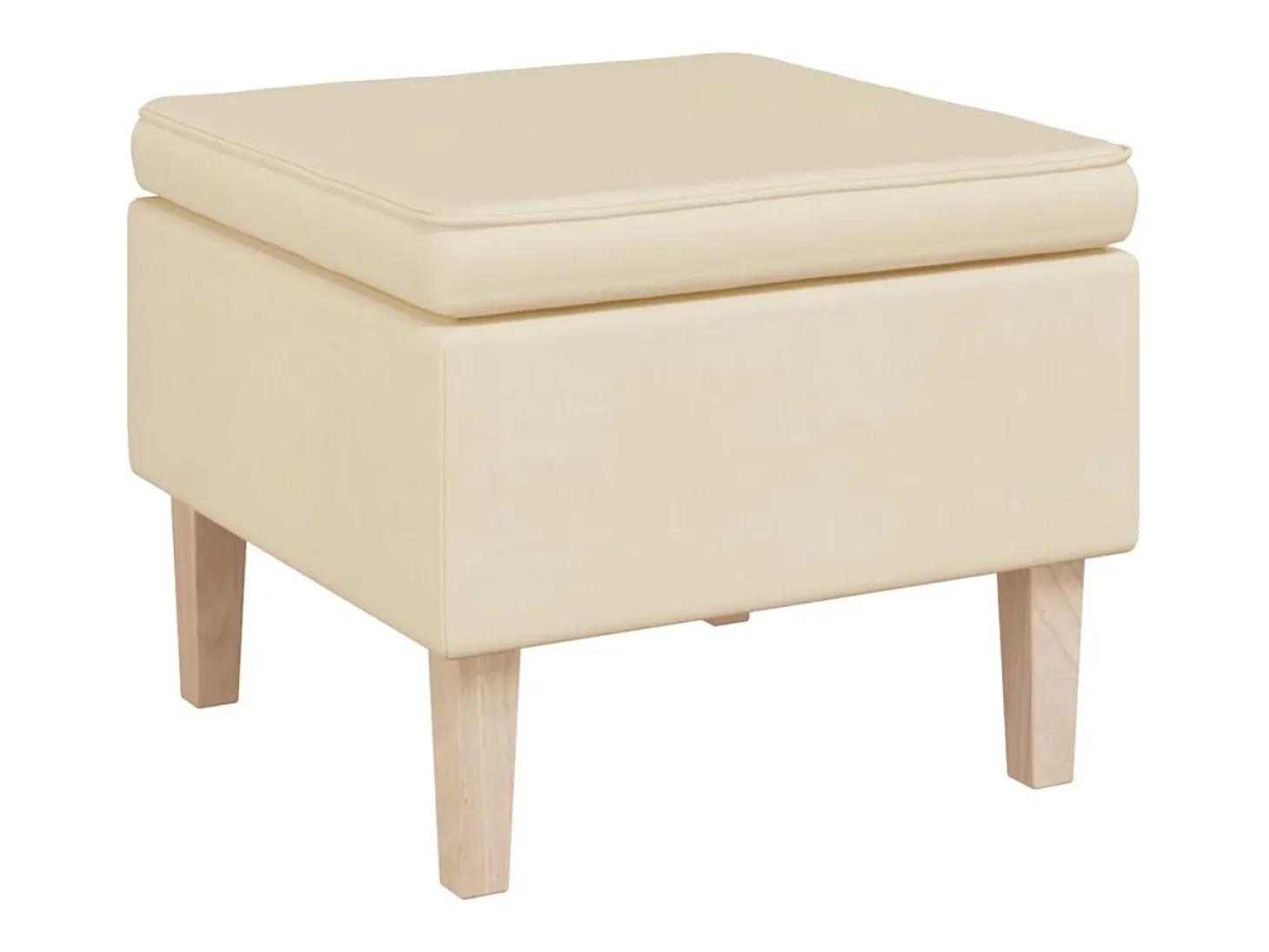 Poltrona de baloiço com banco tecido cor creme