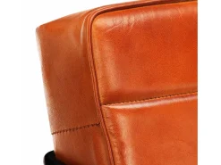 Poltrona de couro genuíno cor bronze