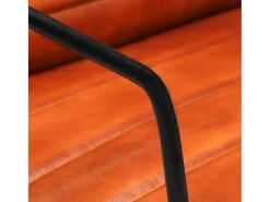 Poltrona de couro genuíno cor bronze