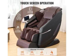 Poltrona de Massagem SucceBuy 3D Shiatsu SL Rail Zero Gravity, 10-18 Modos, Aquecimento, Alto-falante Bluetooth, 160 kg