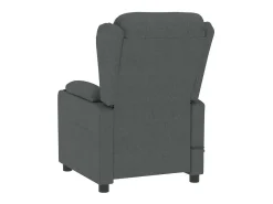 Poltrona de massagens elétrica tecido cinza-escuro
