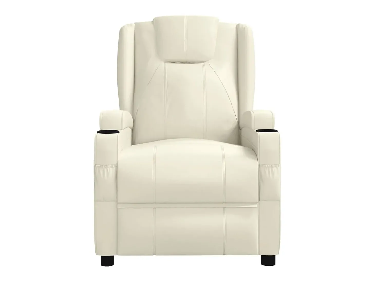 Poltrona de massagens elétrica couro artificial branco