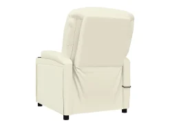 Poltrona de massagens elétrica couro artificial branco