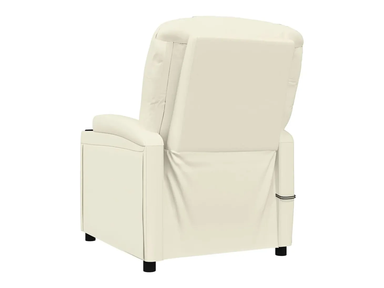 Poltrona de massagens elétrica couro artificial branco