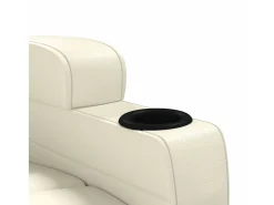 Poltrona de massagens elétrica couro artificial branco