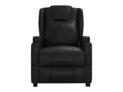 Poltrona de massagens elétrica couro artificial preto