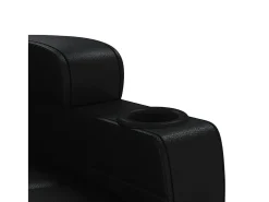 Poltrona de massagens elétrica couro artificial preto