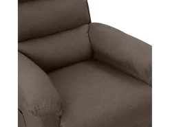 Poltrona de massagens elétrica reclinável tecido cinza-acast.