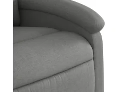 Poltrona de massagens reclinável tecido cinzento-escuro