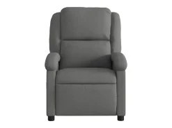 Poltrona de massagens reclinável tecido cinzento-escuro