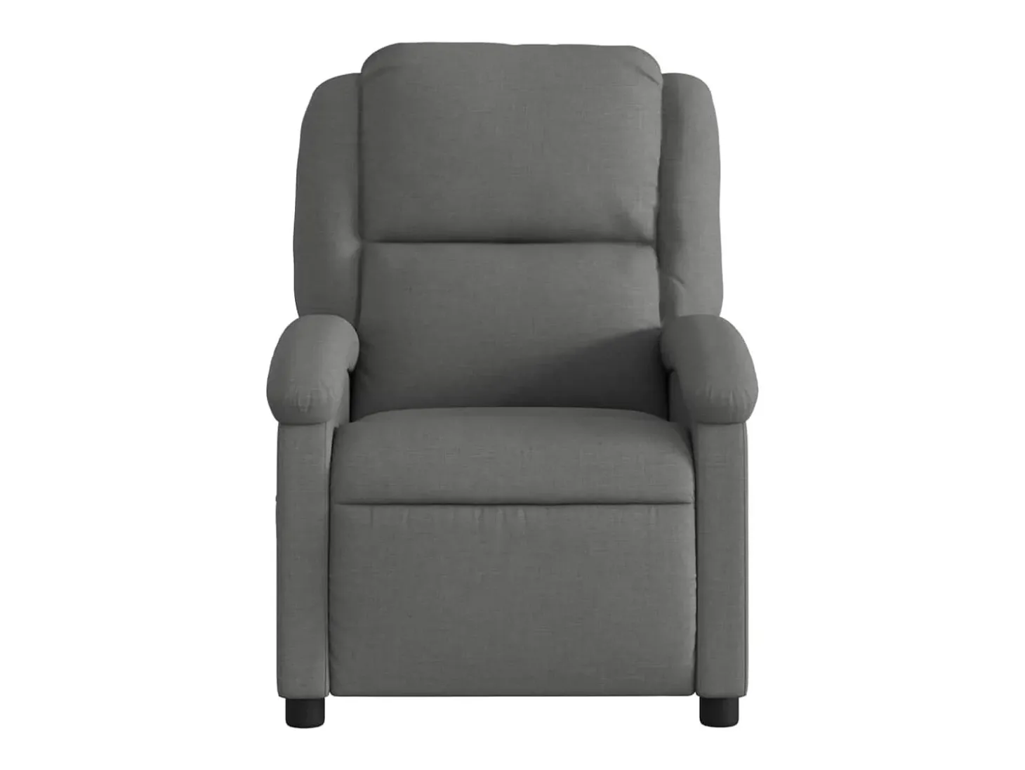 Poltrona de massagens reclinável tecido cinzento-escuro