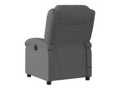 Poltrona de massagens reclinável tecido cinzento-escuro