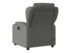 Poltrona de massagens reclinável tecido cinzento-escuro