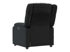 Poltrona de massagens reclinável couro artificial preto