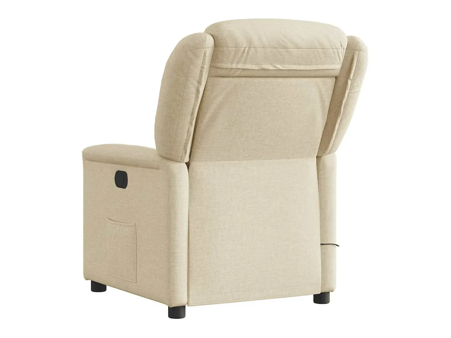 Poltrona de massagens reclinável tecido cor creme