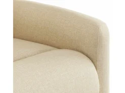 Poltrona de massagens reclinável tecido cor creme