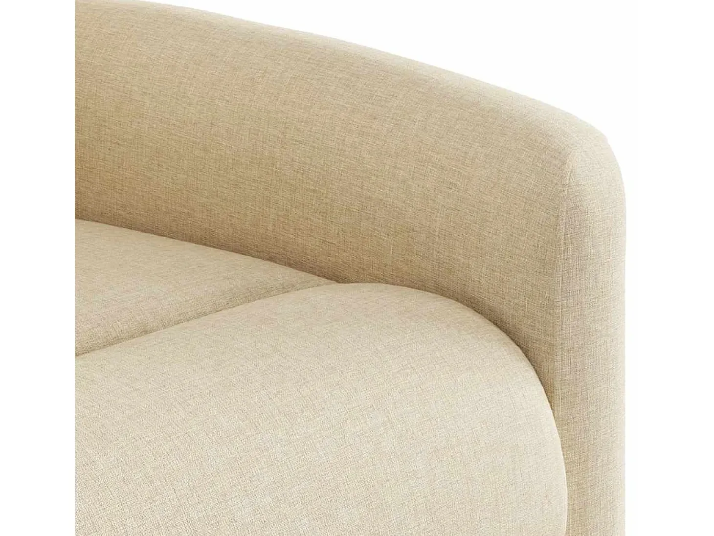 Poltrona de massagens reclinável tecido cor creme