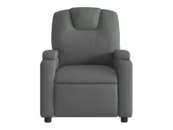 Poltrona de massagens reclinável tecido cinzento-escuro