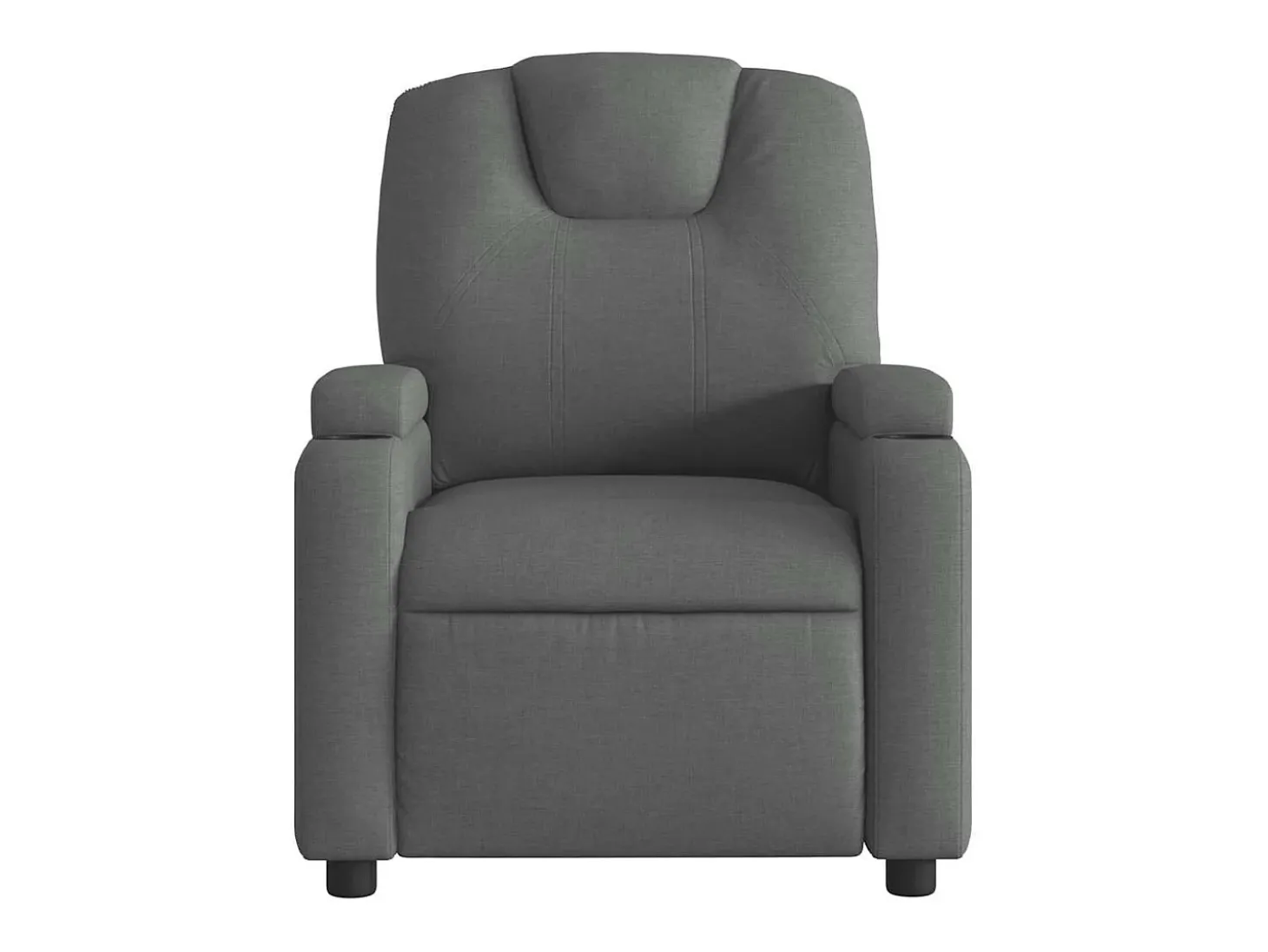 Poltrona de massagens reclinável tecido cinzento-escuro