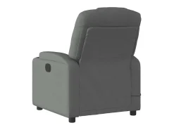 Poltrona de massagens reclinável tecido cinzento-escuro
