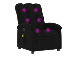 Poltrona de massagens reclinável tecido preto