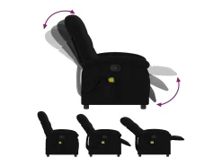Poltrona de massagens reclinável tecido preto