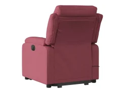 Poltrona de massagens reclin. elevatória tecido vermelho tinto
