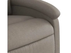 Poltrona de massagens reclinável tecido cinzento-acastanhado
