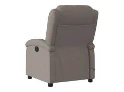 Poltrona de massagens reclinável tecido cinzento-acastanhado