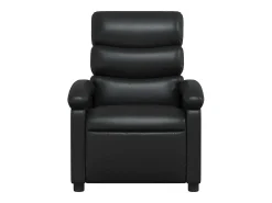 Poltrona de massagens reclinável couro artificial preto