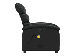 Poltrona de massagens reclinável couro artificial preto