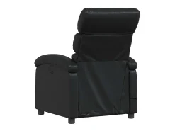 Poltrona de massagens reclinável couro artificial preto
