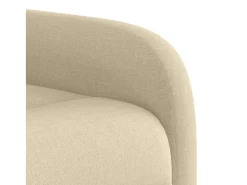 Poltrona de massagens reclinável tecido cor creme