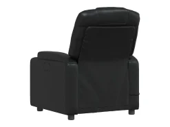 Poltrona de massagens reclinável couro artificial preto