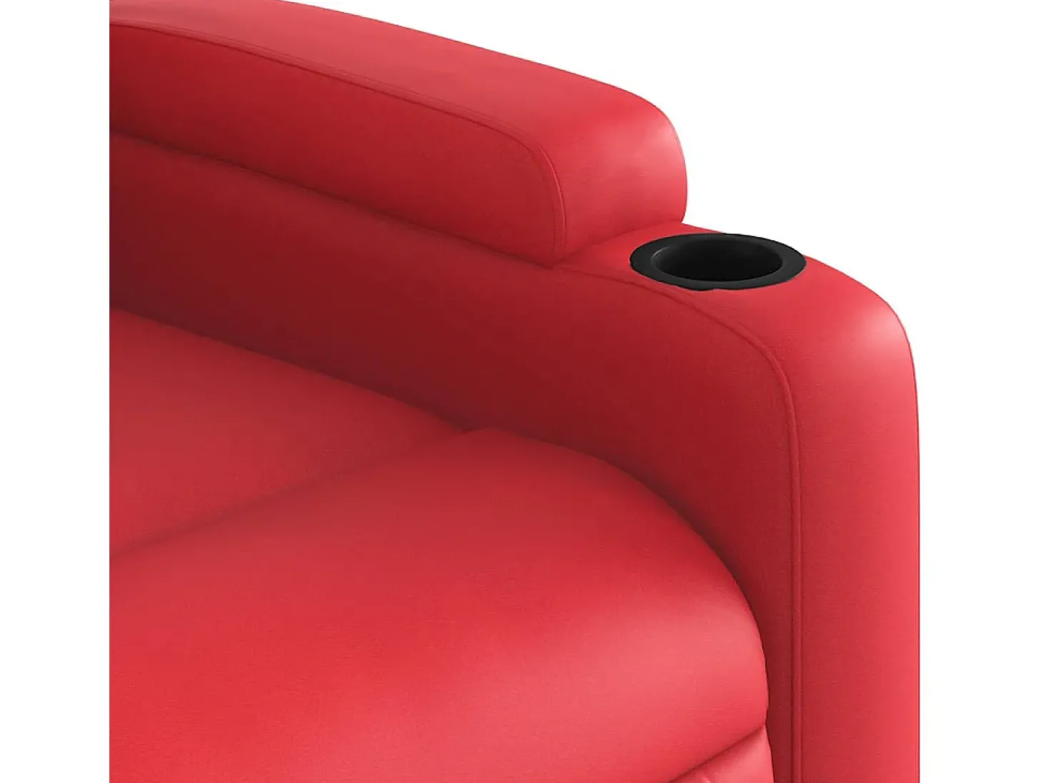 Poltrona de massagens reclinável couro artificial vermelho