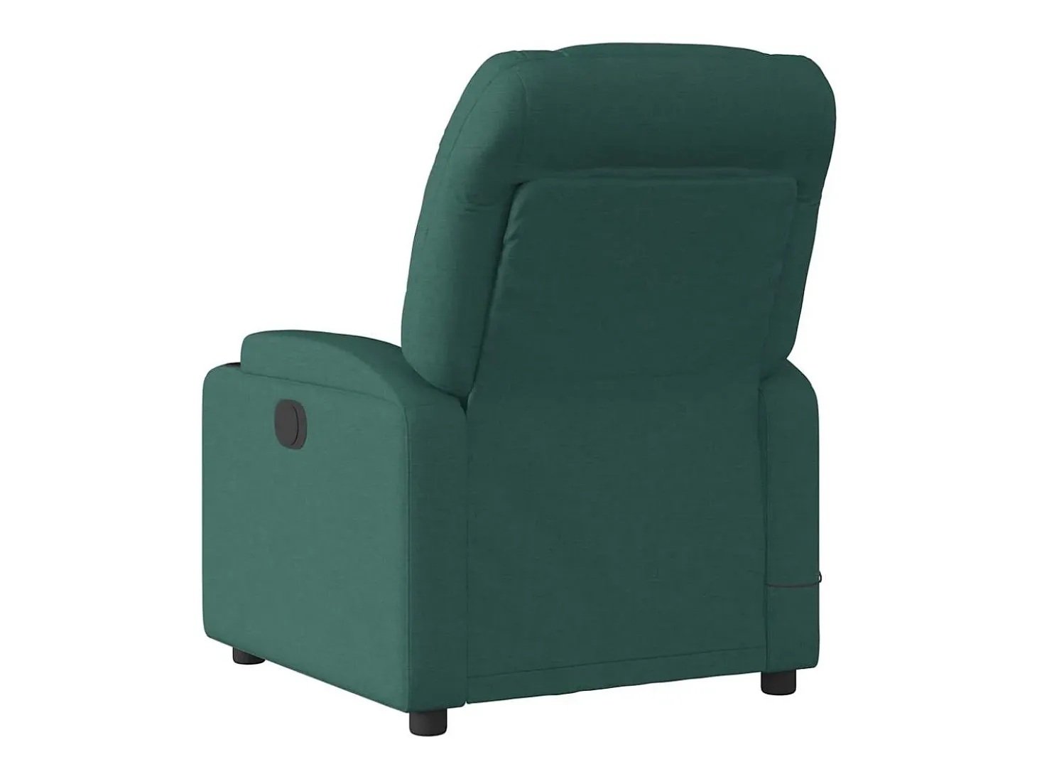 Poltrona de massagens reclinável tecido verde-escuro