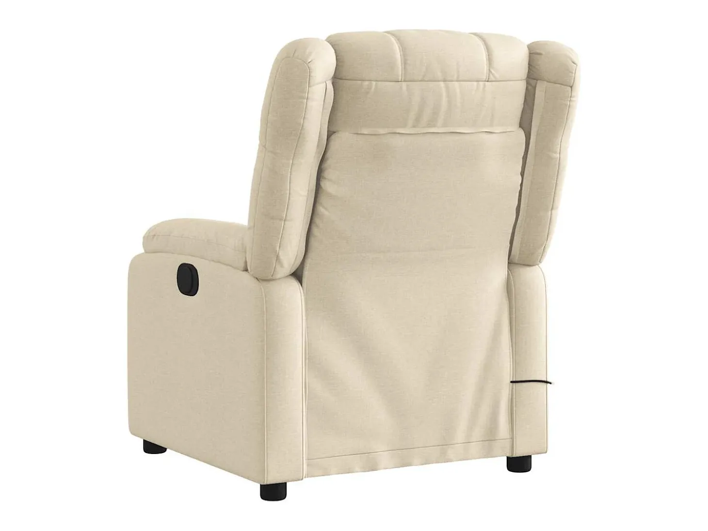 Poltrona de massagens reclinável elétrica tecido creme