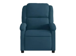 Poltrona de massagens reclinável veludo azul