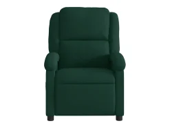 Poltrona de massagens reclinável elétrica veludo verde-escuro