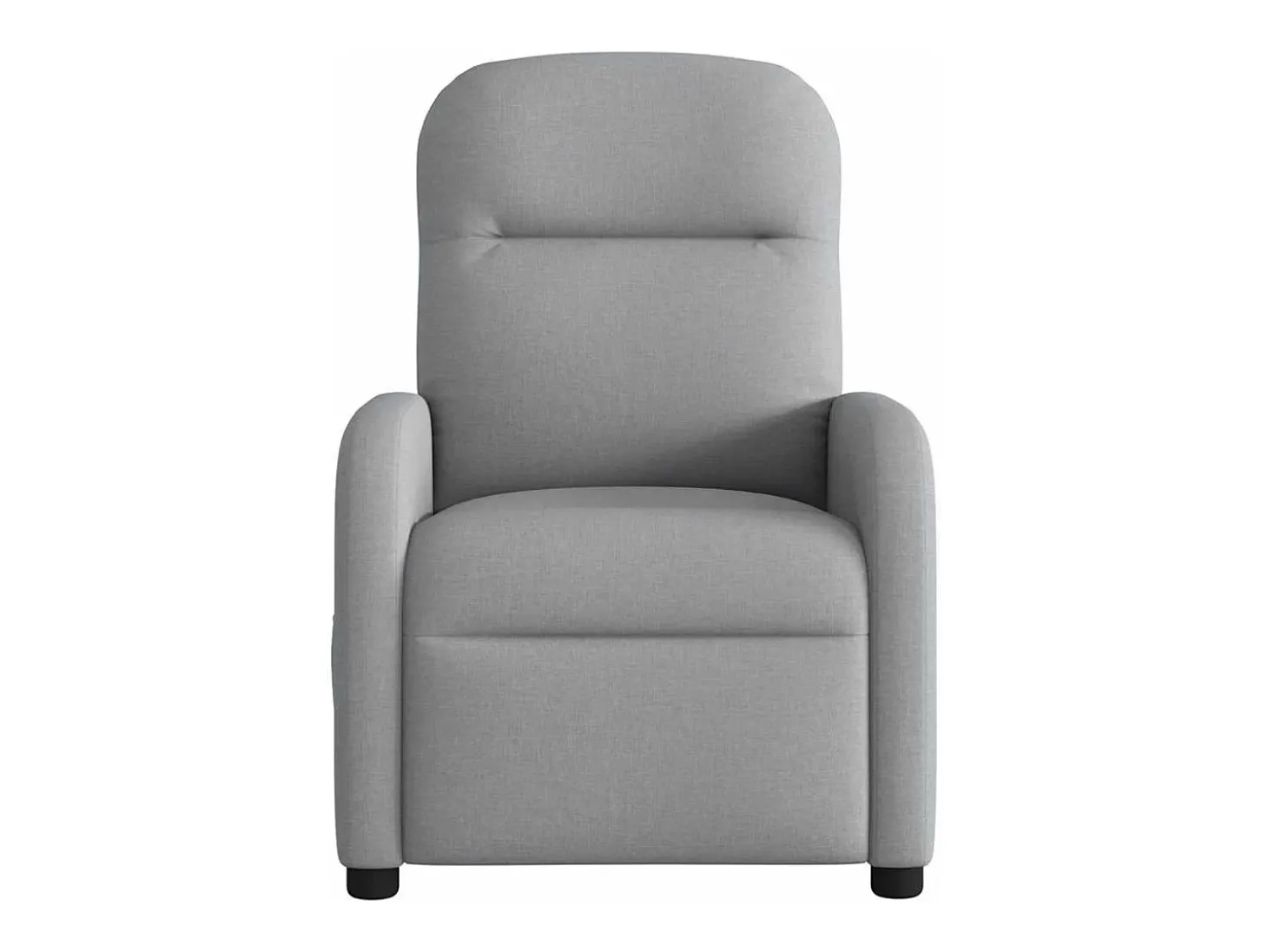 Poltrona de massagens reclinável elétrica tecido cinzento-claro