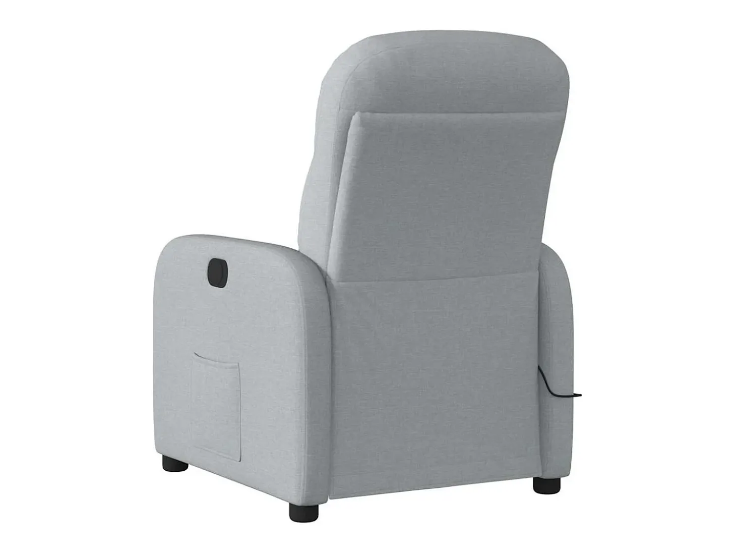 Poltrona de massagens reclinável elétrica tecido cinzento-claro