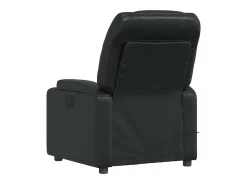 Poltrona de massagens reclinável couro artificial preto