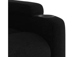 Poltrona de massagens reclinável tecido preto