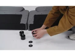 Poltrona de massagens reclinável tecido preto