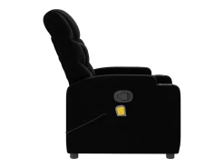 Poltrona de massagens reclinável tecido preto