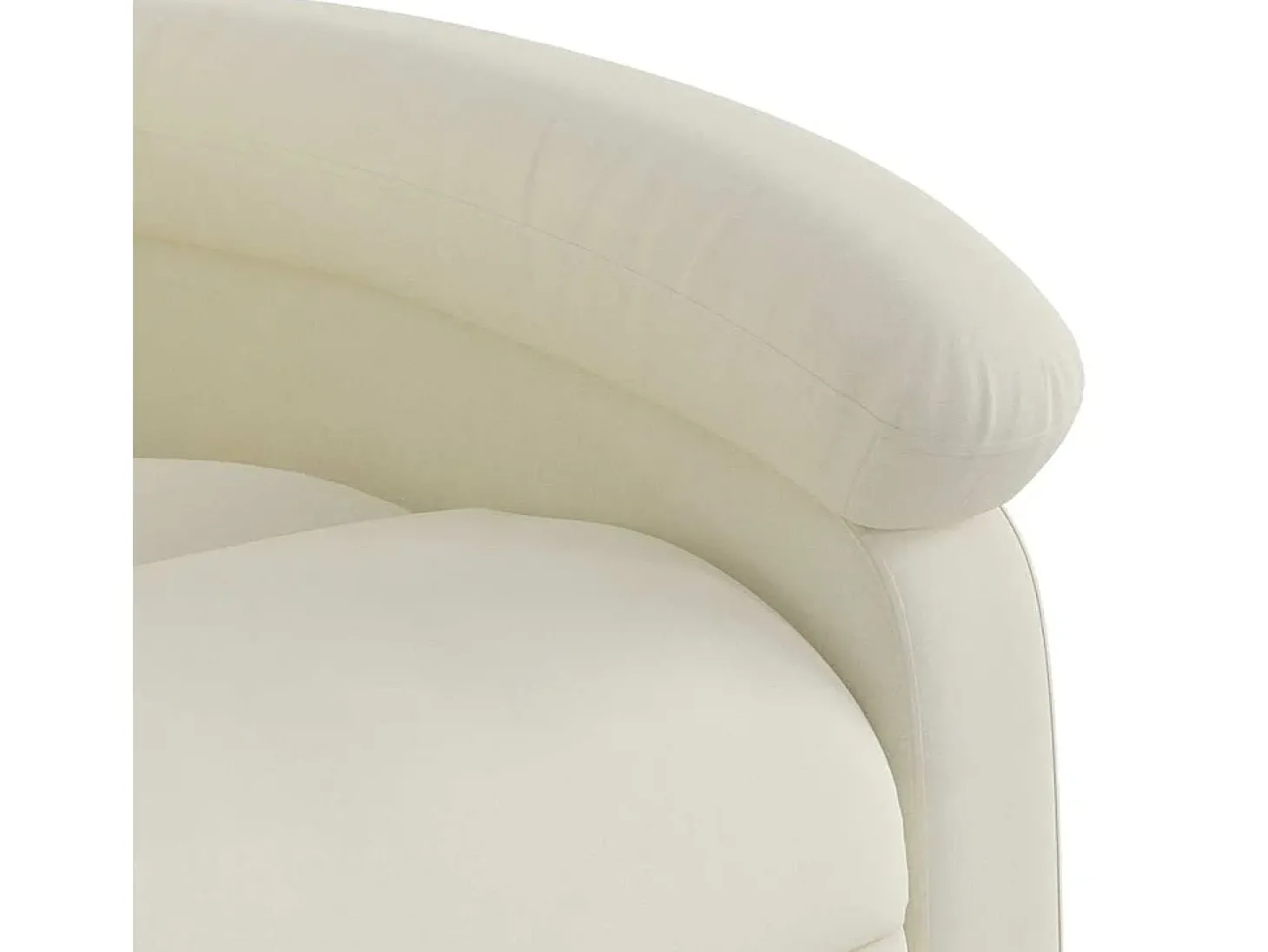 Poltrona de massagens reclinável veludo cor creme